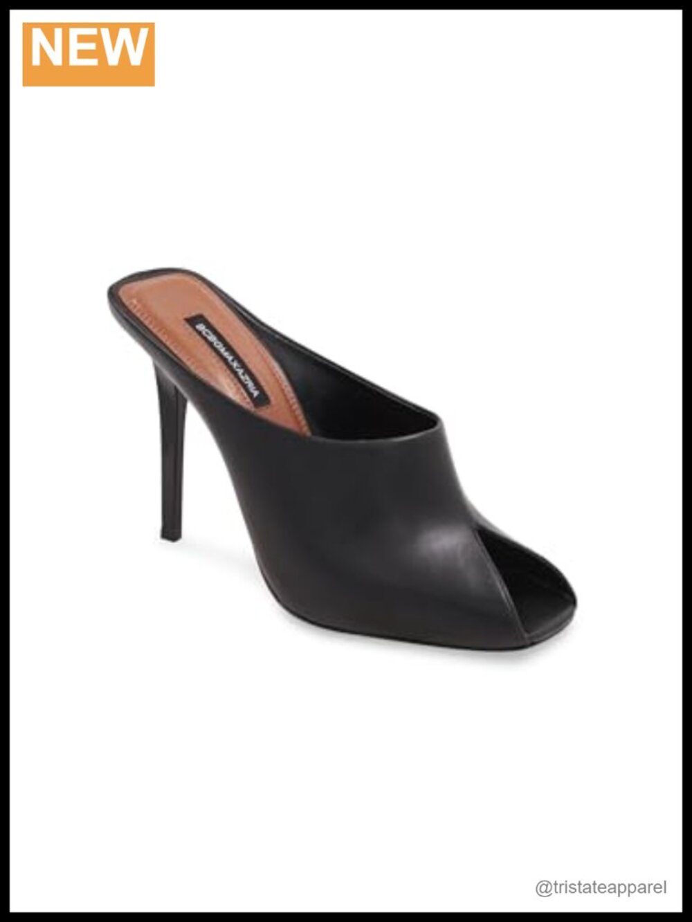 Leather Slingback Stiletto Heel Sandals